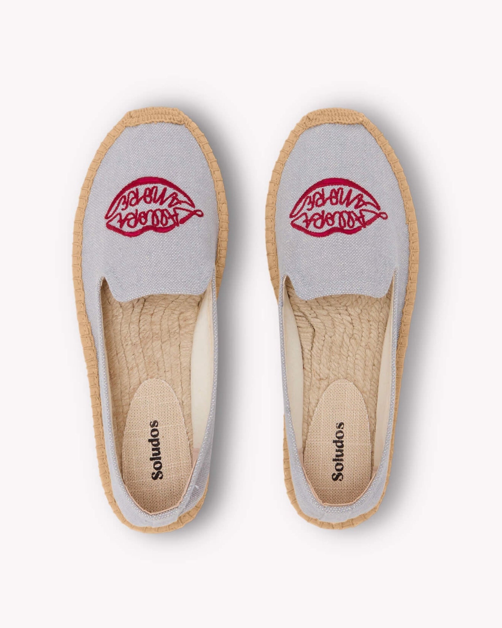 Womens_Espadrilles_The Smoking_Embroidery_Dolphin Blue - Allora Amore - Women's Espadrilles - Dolphin Blue - Soludos - 