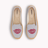 The Smoking Slipper - Embroidery / Allora Amore / Dolphin Blue - Women's - Women's Espadrilles - Dolphin Blue - ET2C - 