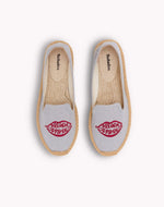 The Smoking Slipper - Embroidery / Allora Amore / Dolphin Blue - Women's - Women's Espadrilles - Dolphin Blue - ET2C - 