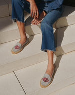The Smoking Slipper - Embroidery / Allora Amore / Dolphin Blue - Women's - Women's Espadrilles - Dolphin Blue - ET2C - 