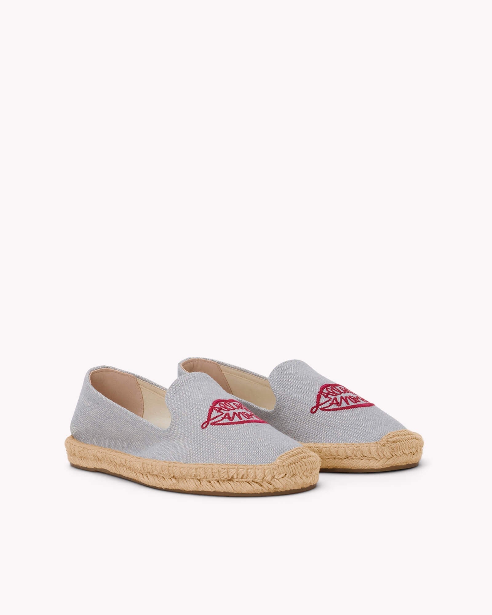 The Smoking Slipper - Embroidery / Allora Amore / Dolphin Blue - Women's - Women's Espadrilles - Dolphin Blue - ET2C - 