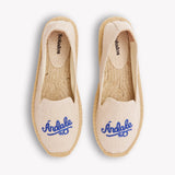 Women's Smoking Espadrille | Embroidery | Andale - Natural Undyed - Women's Espadrilles - Natural Undyed - Andale - Soludos - 