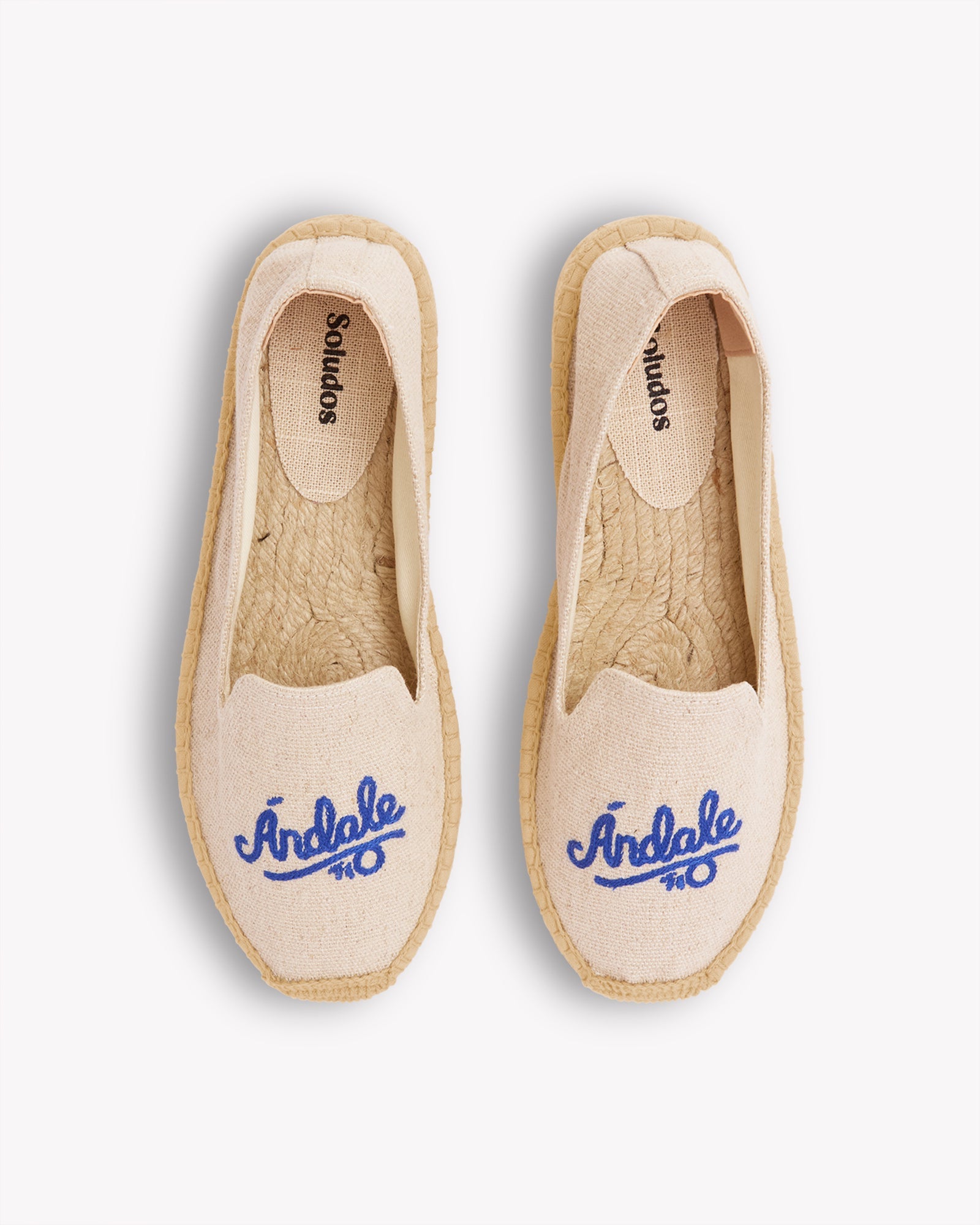 Women's Smoking Espadrille | Embroidery | Andale - Natural Undyed - Women's Espadrilles - Natural Undyed - Andale - Soludos - 