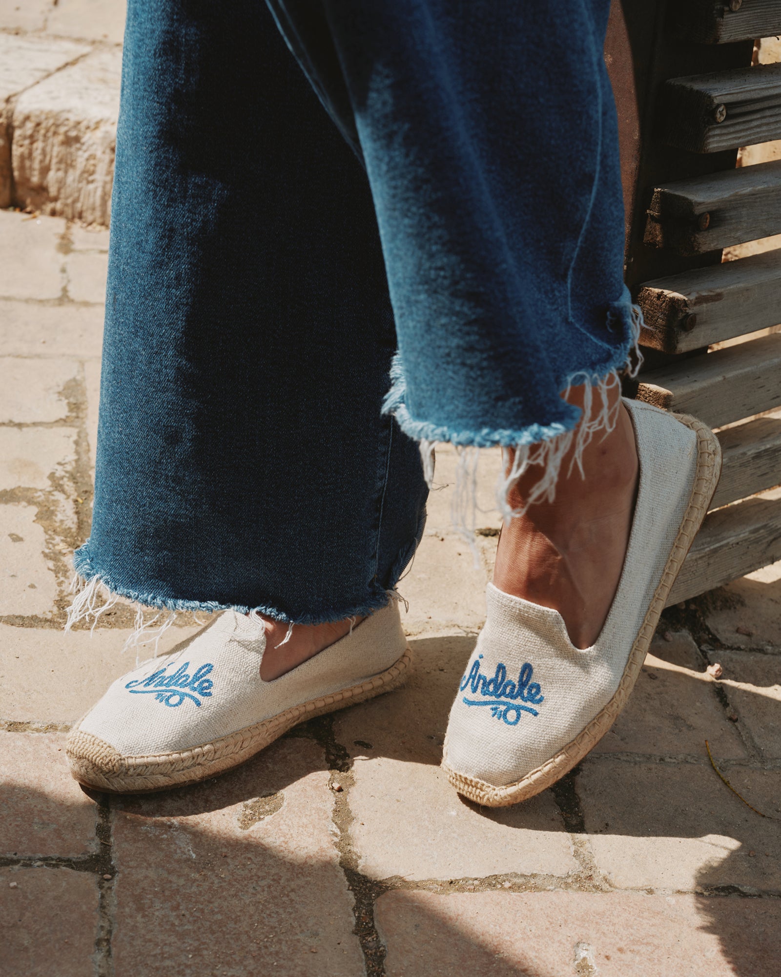 Women's Smoking Espadrille | Embroidery | Andale - Natural Undyed - Women's Espadrilles - Natural Undyed - Andale - Soludos - 