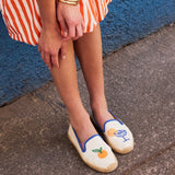Women's Smoking Espadrille | Embroidery | Aperol - Natural Undyed - Women's Espadrilles - Aperol - Natural Undyed - Soludos - 