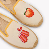 Women's Smoking Espadrille | Embroidery | Bellini - Natural Undyed