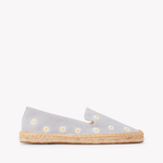 Women's Smoking Espadrille | Embroidery | Daisies - Dolphin Blue - Womens Espadrilles - Daisies - Dolphin Blue - ET2C - 