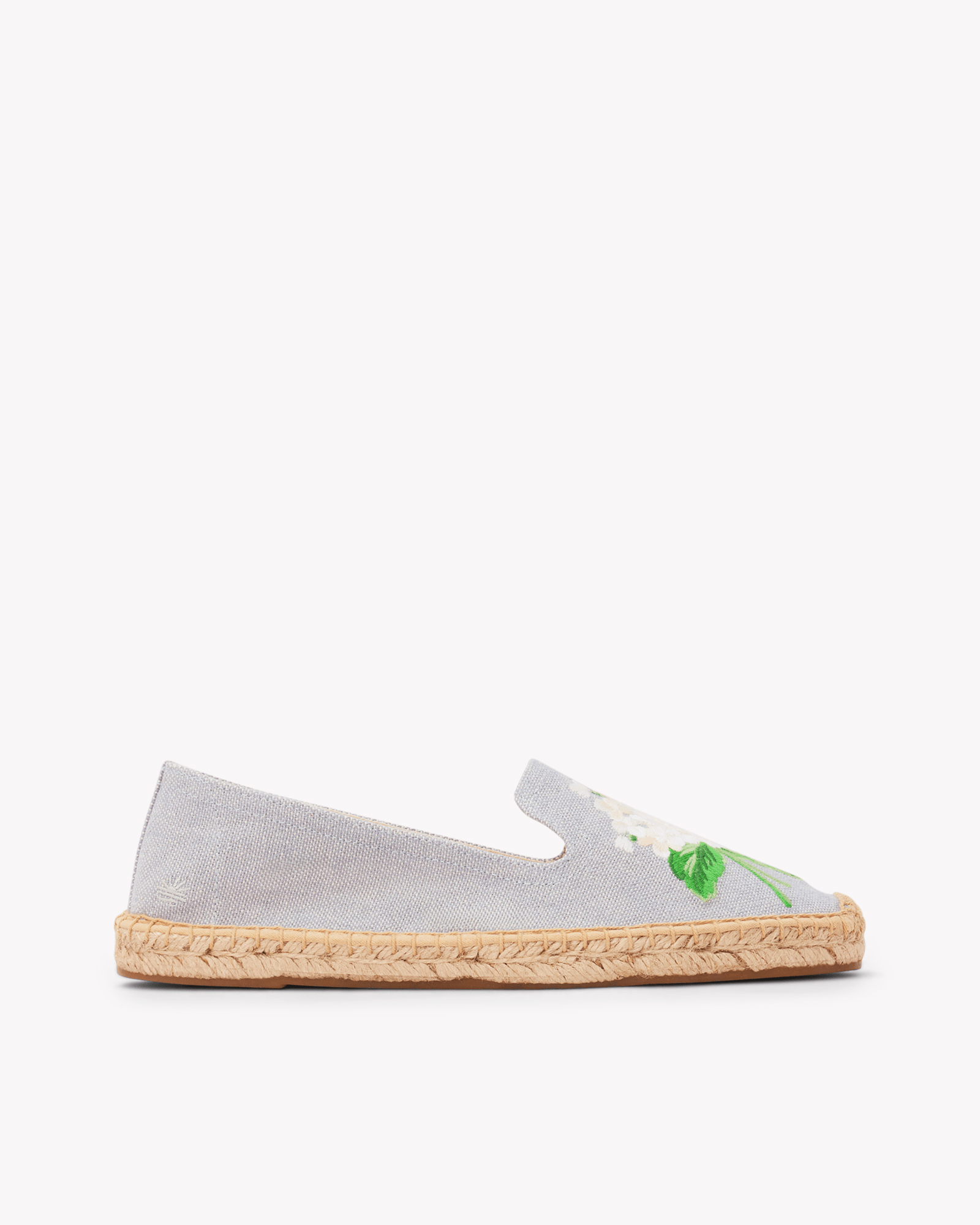 Women's Smoking Espadrille | Embroidery | Draper Hydrangeas - Dolphin Blue - Womens Espadrilles - Draper Hydrangeas - Dolphin Blue - Soludos - 