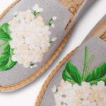 Women's Smoking Espadrille | Embroidery | Draper Hydrangeas - Dolphin Blue - Womens Espadrilles - Draper Hydrangeas - Dolphin Blue - Soludos - 
