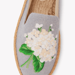 Women's Smoking Espadrille | Embroidery | Draper Hydrangeas - Dolphin Blue - Womens Espadrilles - Draper Hydrangeas - Dolphin Blue - Soludos - 