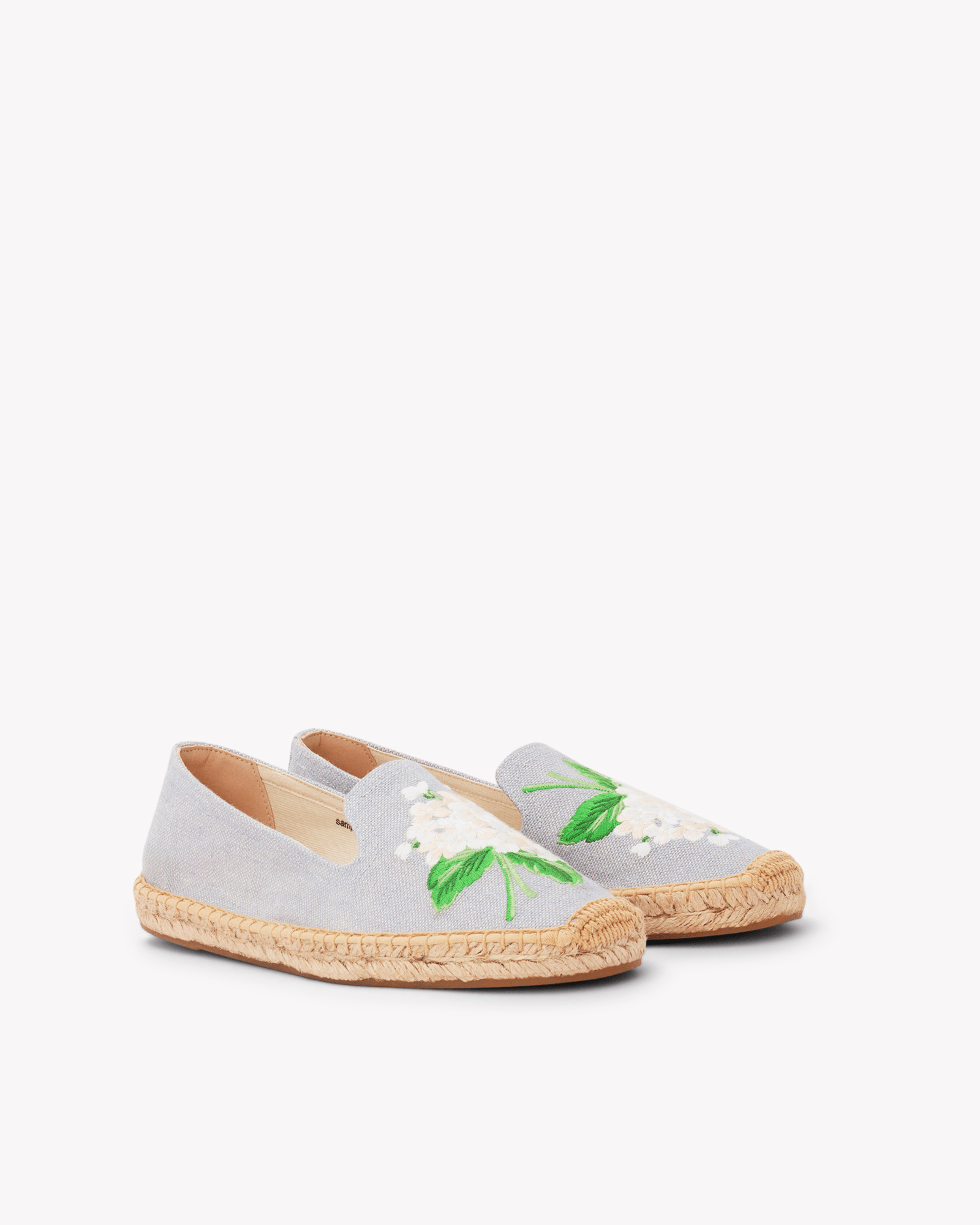 Women's Smoking Espadrille | Embroidery | Draper Hydrangeas - Dolphin Blue - Womens Espadrilles - Draper Hydrangeas - Dolphin Blue - Soludos - 