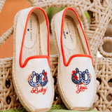 Women's Smoking Espadrille | Embroidery | Draper Lucky You - Natural Undyed - Womens Espadrilles - Draper Lucky You - Natural Undyed - Soludos - 