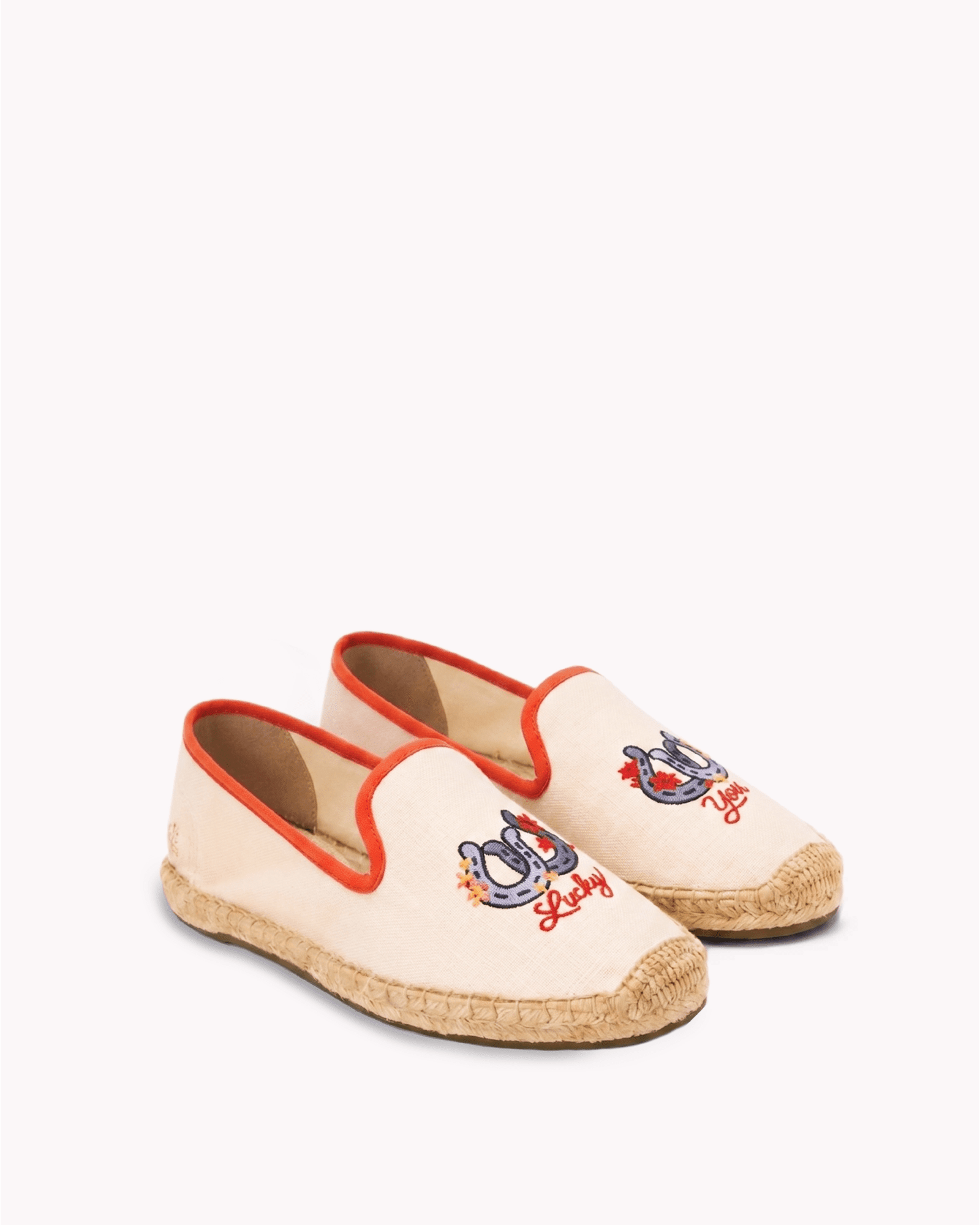 Women's Smoking Espadrille | Embroidery | Draper Lucky You - Natural Undyed - Womens Espadrilles - Draper Lucky You - Natural Undyed - Soludos - 