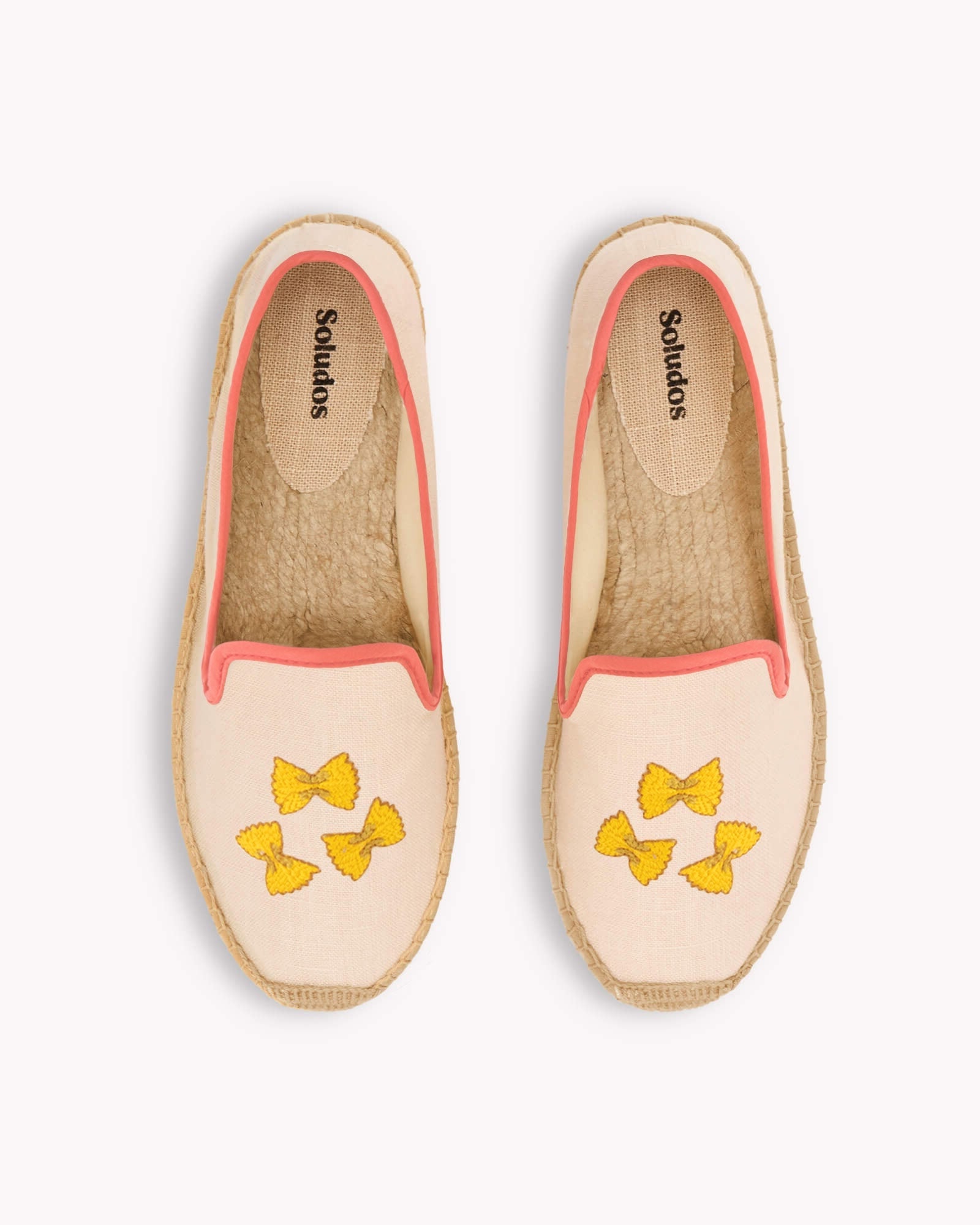 Women's Smoking Espadrille | Embroidery | Farfalle - Ivory - Women's Espadrilles - Farfalle - Ivory - Soludos -