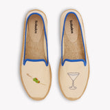 Women's Smoking Espadrille | Embroidery | Martini - Natural Undyed