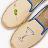 Women's Smoking Espadrille | Embroidery | Martini - Natural Undyed