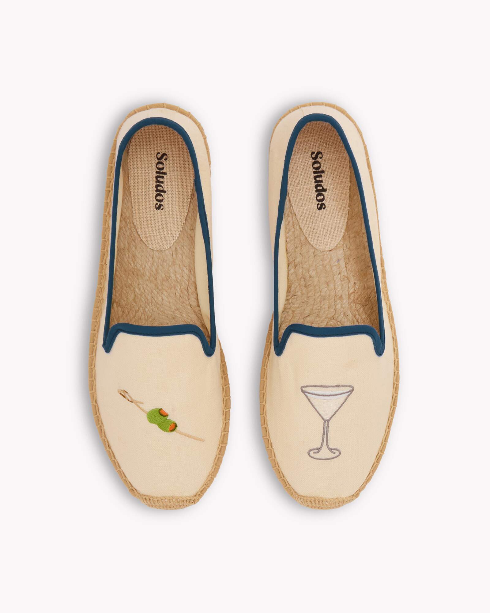 Women's Smoking Espadrille | Embroidery | Martini - Natural Undyed - Women's Espadrilles - Martini - Natural Undyed - Soludos - 
