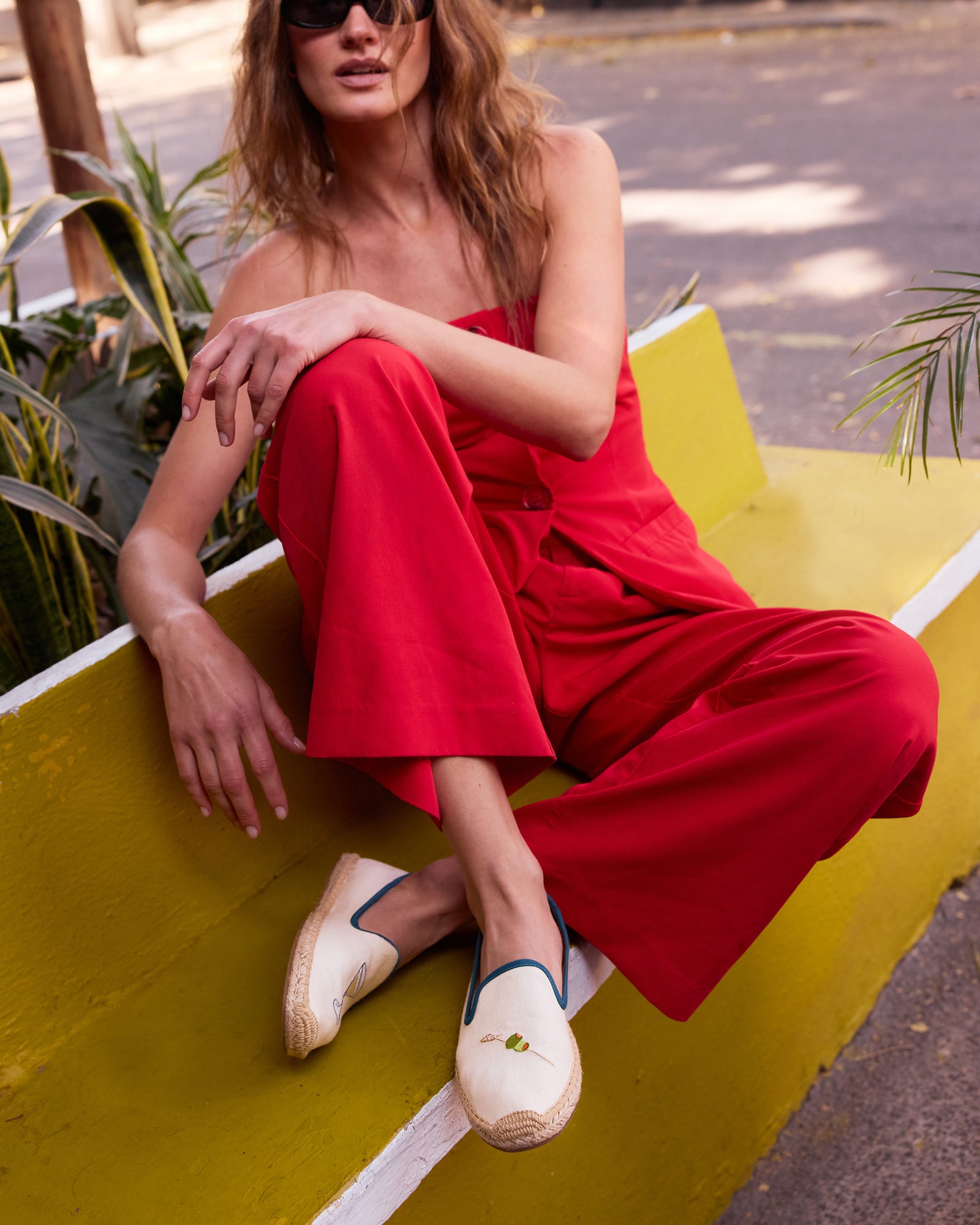 Women's Smoking Espadrille | Embroidery | Martini - Natural Undyed - Women's Espadrilles - Martini - Natural Undyed - Soludos - 