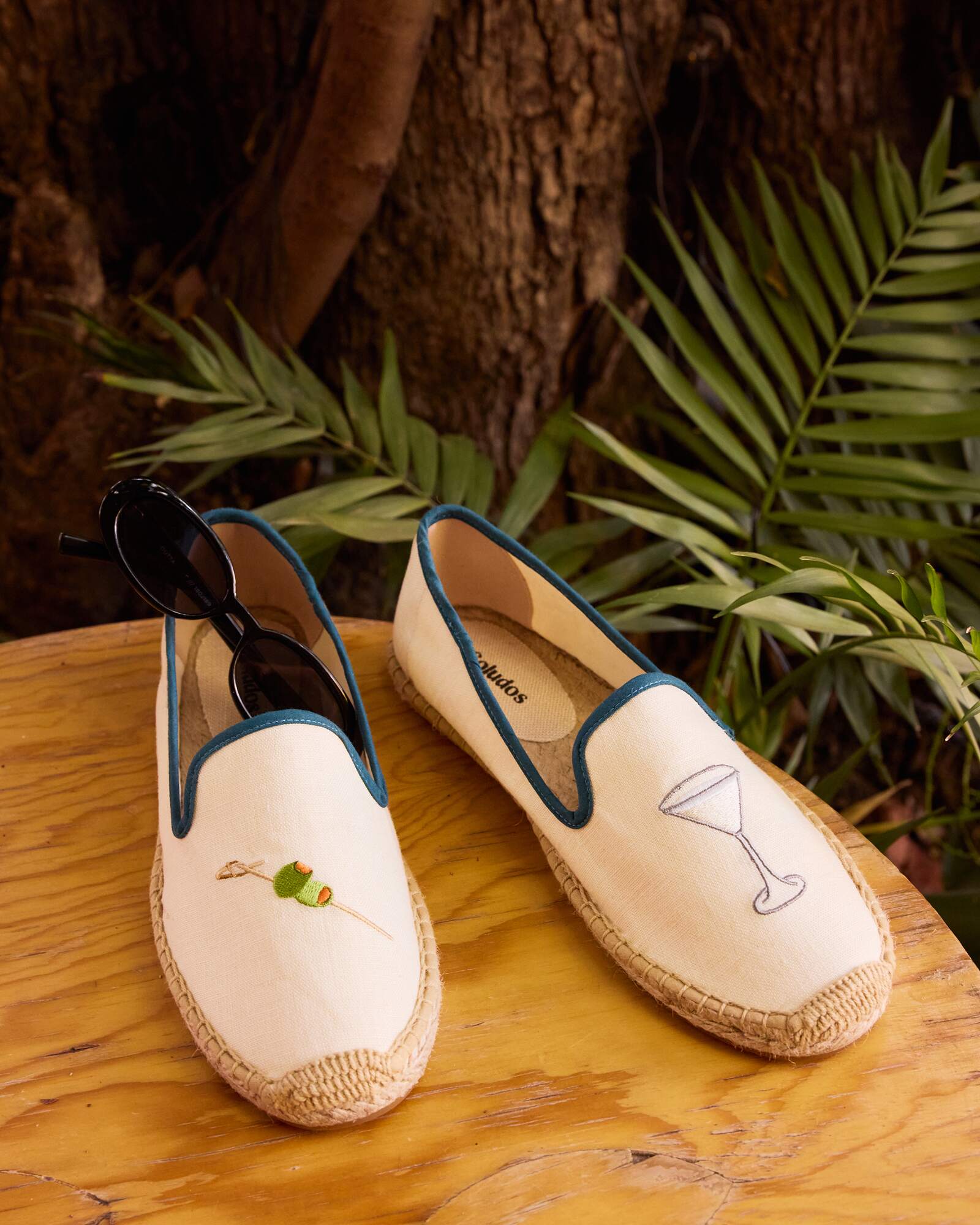 Women's Smoking Espadrille | Embroidery | Martini - Natural Undyed - Women's Espadrilles - Martini - Natural Undyed - Soludos - 