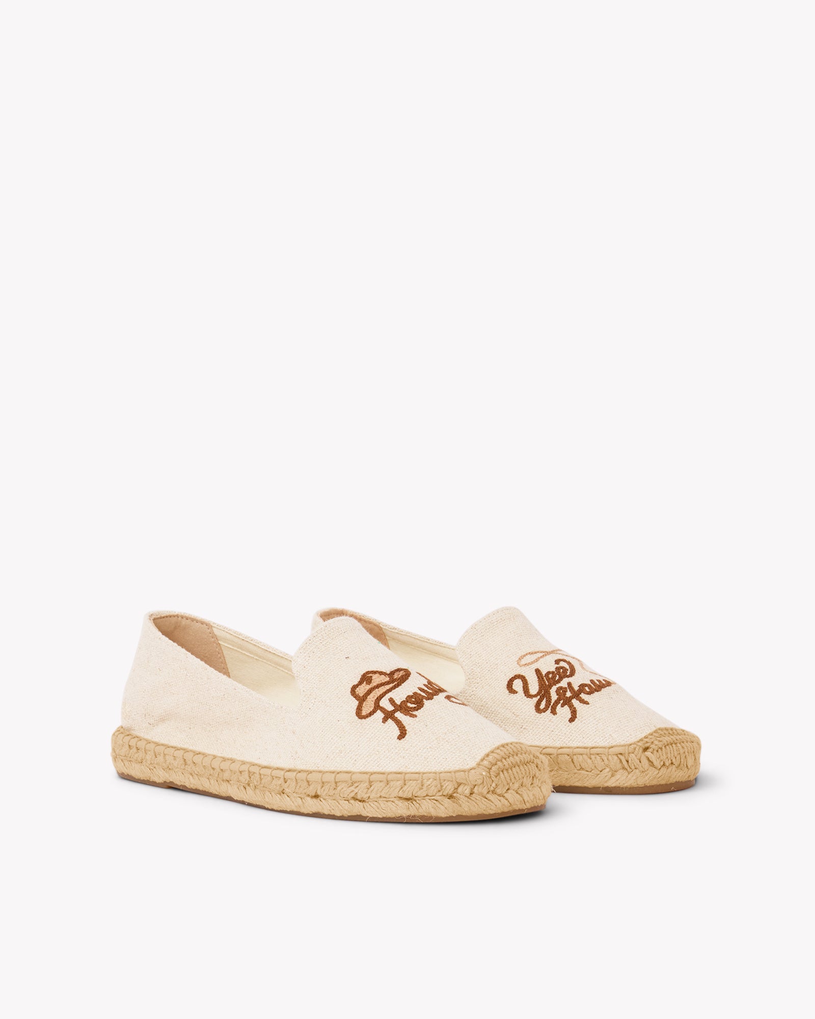Women's Smoking Espadrille | Embroidery | Yeehaw - Natural Undyed - Women's Espadrilles - Natural Undyed - Yeehaw - Soludos - 
