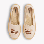 Women's Smoking Espadrille | Embroidery | Yeehaw - Natural Undyed - Women's Espadrilles - Natural Undyed - Yeehaw - Soludos - 