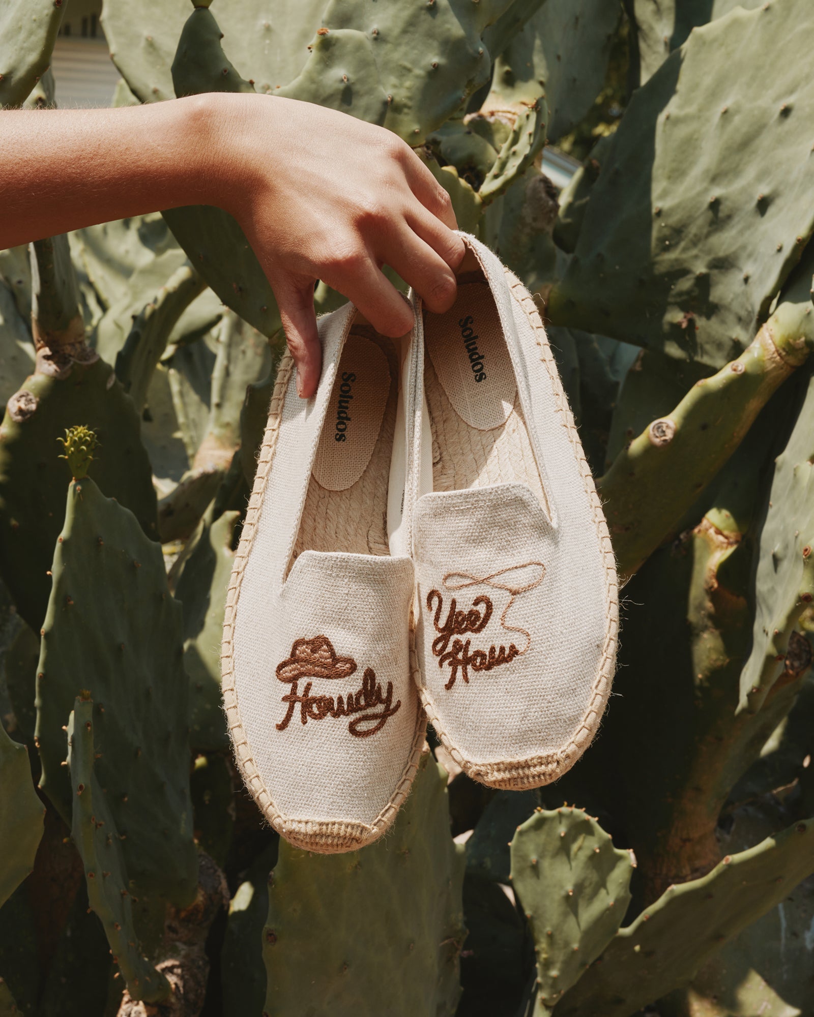 Women's Smoking Espadrille | Embroidery | Yeehaw - Natural Undyed - Women's Espadrilles - Natural Undyed - Yeehaw - Soludos - 