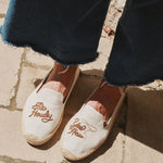 Women's Smoking Espadrille | Embroidery | Yeehaw - Natural Undyed - Women's Espadrilles - Natural Undyed - Yeehaw - Soludos - 