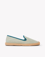Women's Smoking Espadrille | Linen Color | Sea Green - Women's Espadrilles - Sea Green - Soludos - 