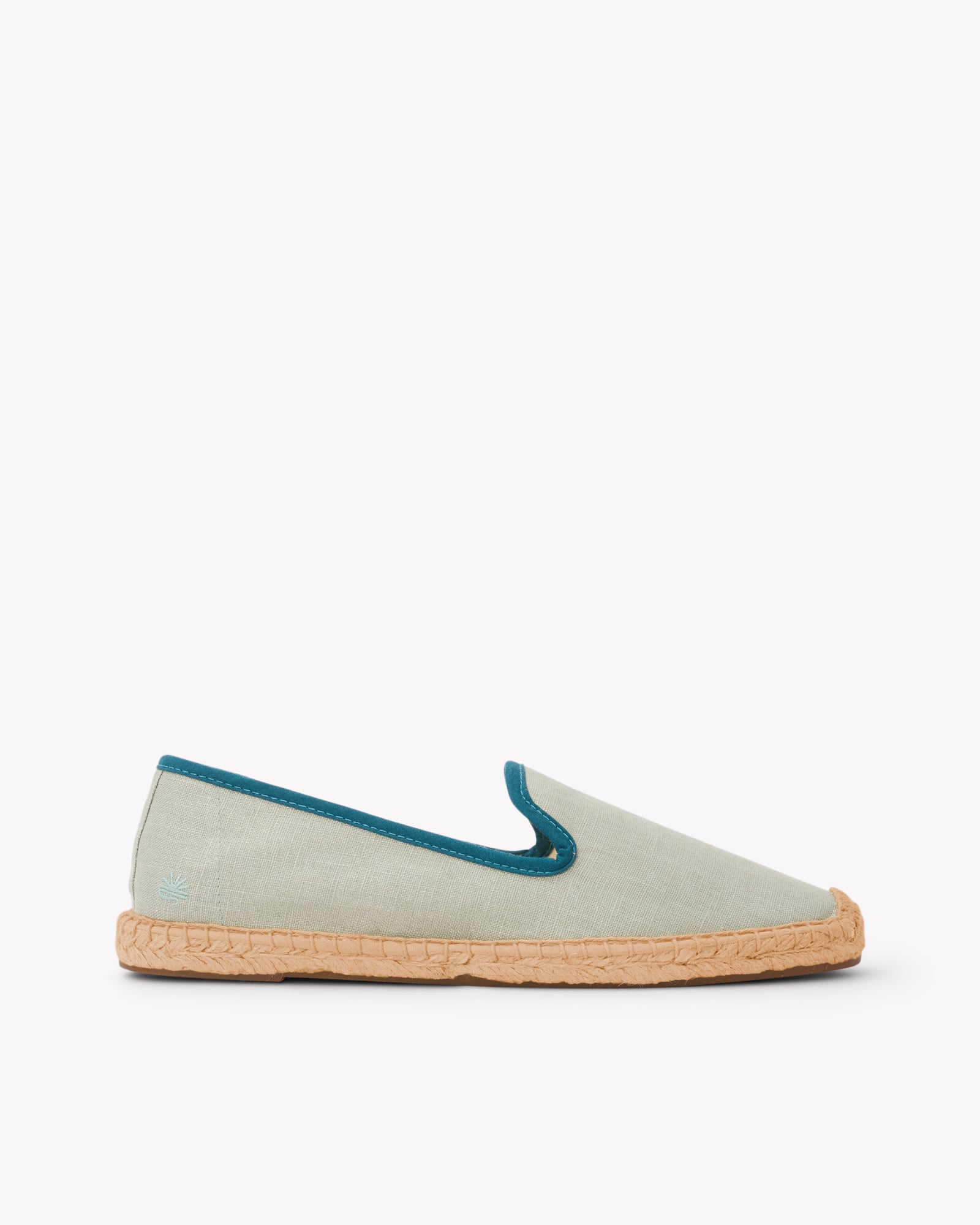 Women's Smoking Espadrille | Linen Color | Sea Green - Women's Espadrilles - Sea Green - Soludos - 