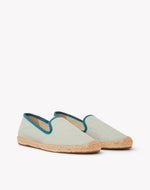 Women's Smoking Espadrille | Linen Color | Sea Green - Women's Espadrilles - Sea Green - Soludos - 