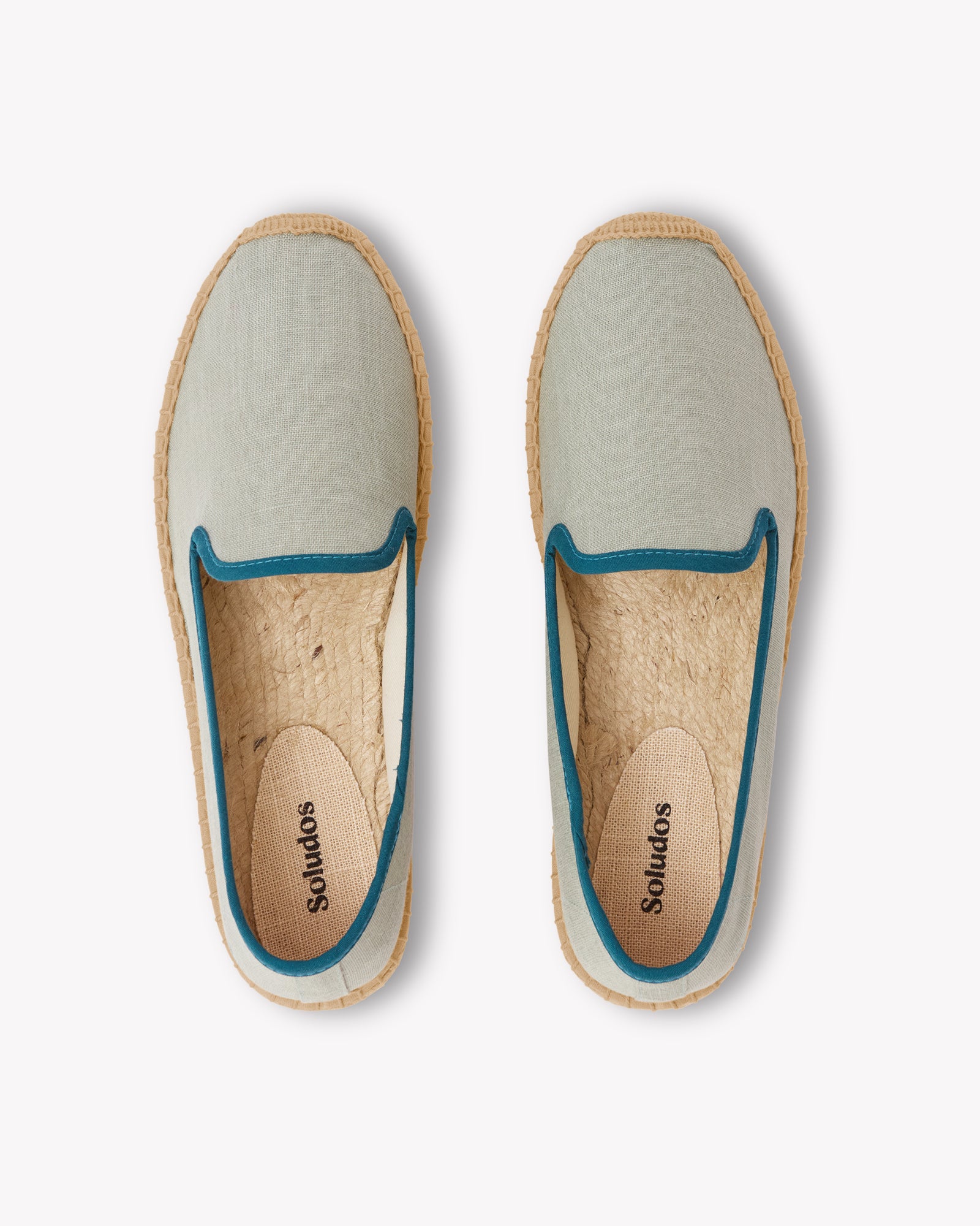Women's Smoking Espadrille | Linen Color | Sea Green - Women's Espadrilles - Sea Green - Soludos - 