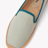 Women's Smoking Espadrille | Linen Color | Sea Green - Women's Espadrilles - Sea Green - Soludos - 