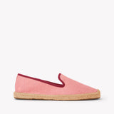 Women's Smoking Espadrille | Linen Color | Coral Red - Women's Espadrilles - Coral Red - Soludos - 