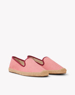 Women's Smoking Espadrille | Linen Color | Coral Red - Women's Espadrilles - Coral Red - Soludos - 