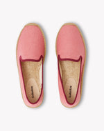 Women's Smoking Espadrille | Linen Color | Coral Red - Women's Espadrilles - Coral Red - Soludos - 
