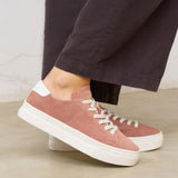 The Ibiza Platform - Suede - Dusty Rose - Women's - Women's Sneakers - Dusty Rose - Soludos - 