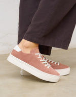 The Ibiza Platform - Suede - Dusty Rose - Women's - Women's Sneakers - Dusty Rose - Soludos - 