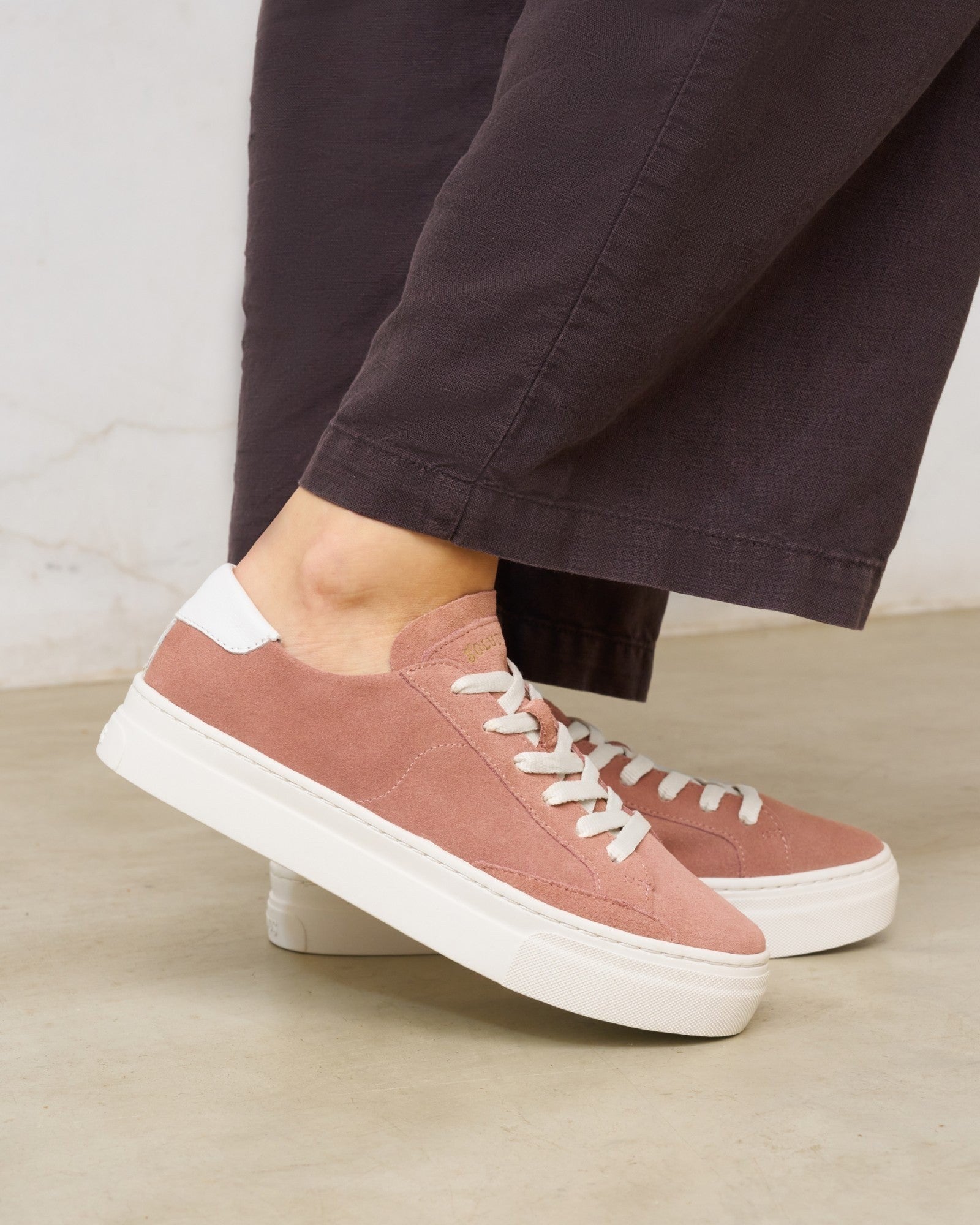 The Ibiza Platform - Suede - Dusty Rose - Women's - Women's Sneakers - Dusty Rose - Soludos - 