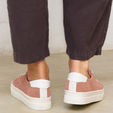 The Ibiza Platform - Suede - Dusty Rose - Women's - Women's Sneakers - Dusty Rose - Soludos - 