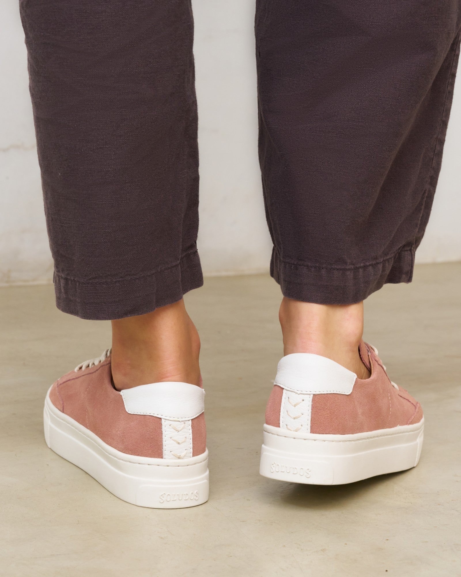 The Ibiza Platform - Suede - Dusty Rose - Women's - Women's Sneakers - Dusty Rose - Soludos - 