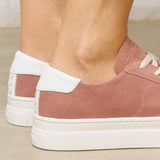 The Ibiza Platform - Suede - Dusty Rose - Women's - Women's Sneakers - Dusty Rose - Soludos - 