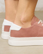 The Ibiza Platform - Suede - Dusty Rose - Women's - Women's Sneakers - Dusty Rose - Soludos - 