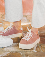 The Ibiza Platform - Suede - Dusty Rose - Women's - Women's Sneakers - Dusty Rose - Soludos - 