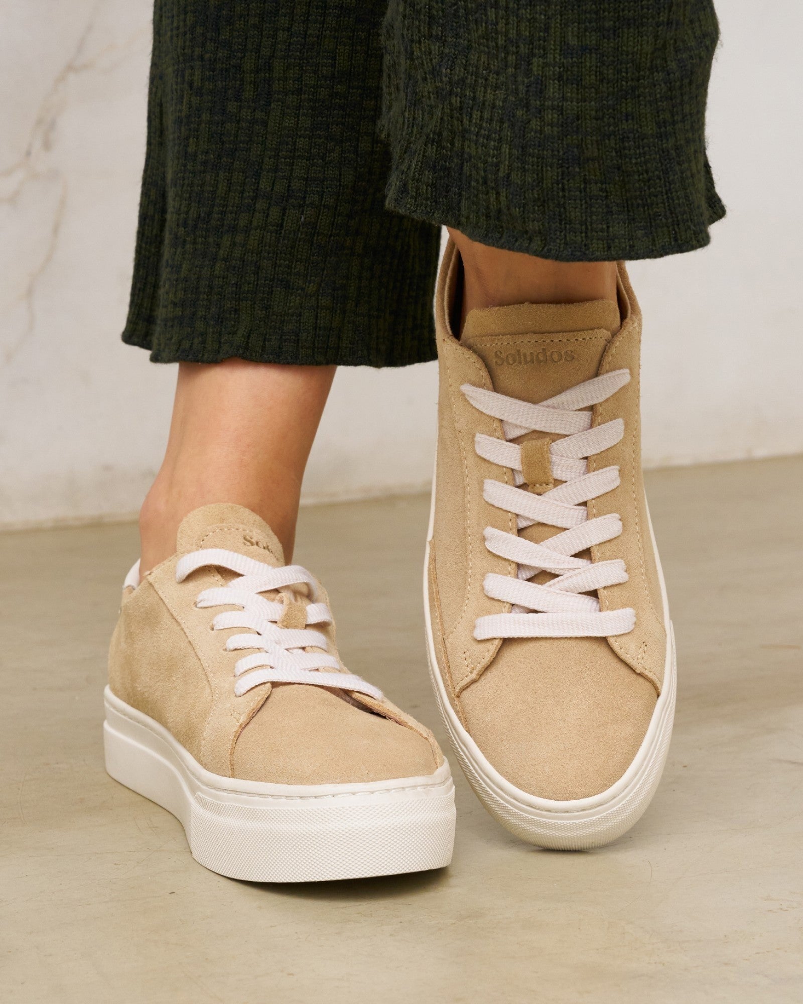 The Ibiza Platform - Suede - Sand Tan - Women's - Women's Sneakers - Sand Tan - Soludos - 