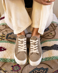 The Ibiza Platform - Suede - Sage Green - Women's - Women's Sneakers - Sage Green - Soludos - 