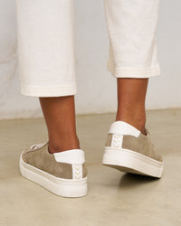 The Ibiza Platform - Suede - Sage Green - Women's - Women's Sneakers - Sage Green - Soludos - 