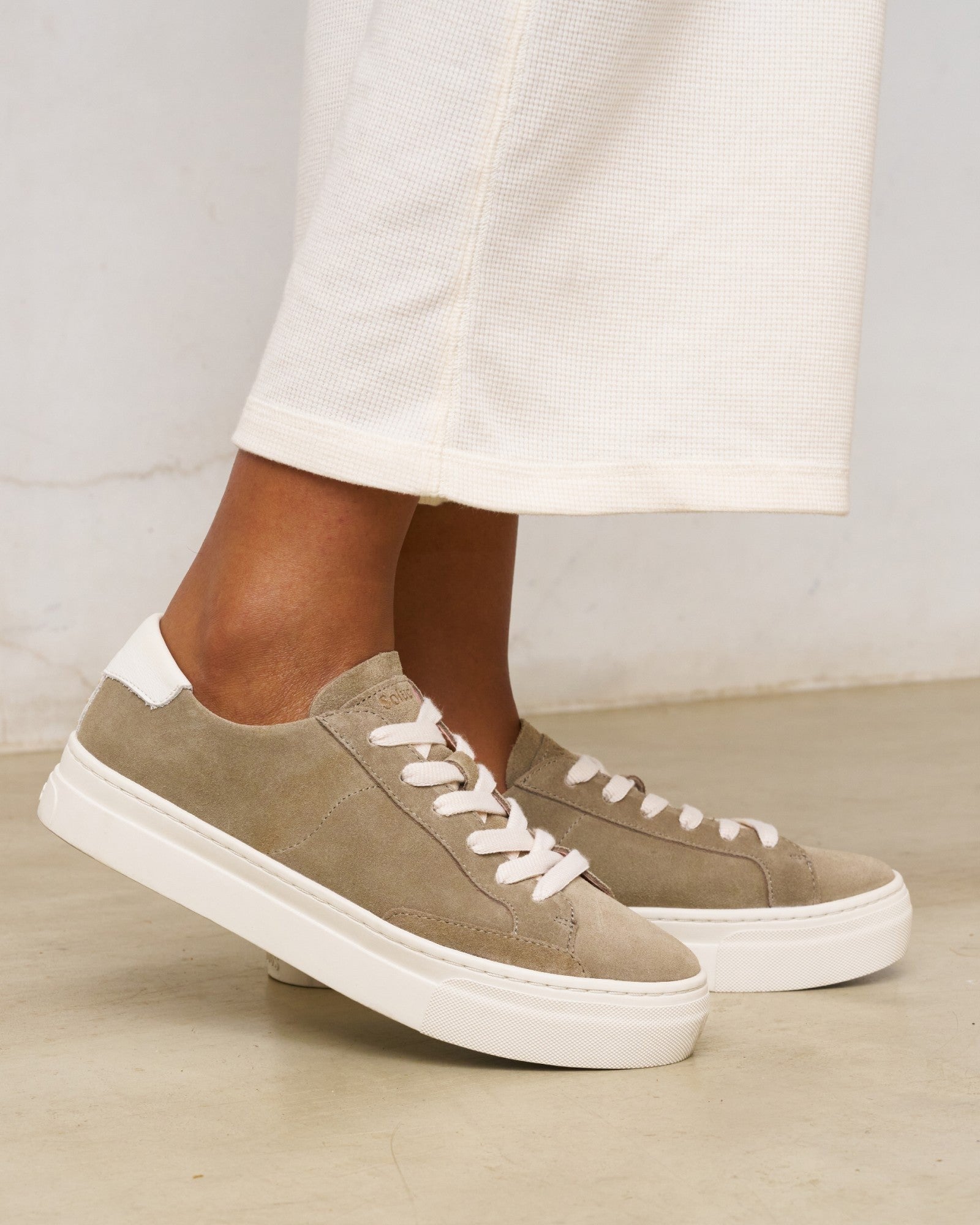 The Ibiza Platform - Suede - Sage Green - Women's - Women's Sneakers - Sage Green - Soludos - 