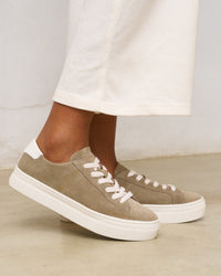 The Ibiza Platform - Suede - Sage Green - Women's - Women's Sneakers - Sage Green - Soludos - 