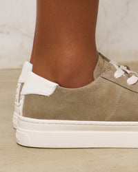 The Ibiza Platform - Suede - Sage Green - Women's - Women's Sneakers - Sage Green - Soludos - 