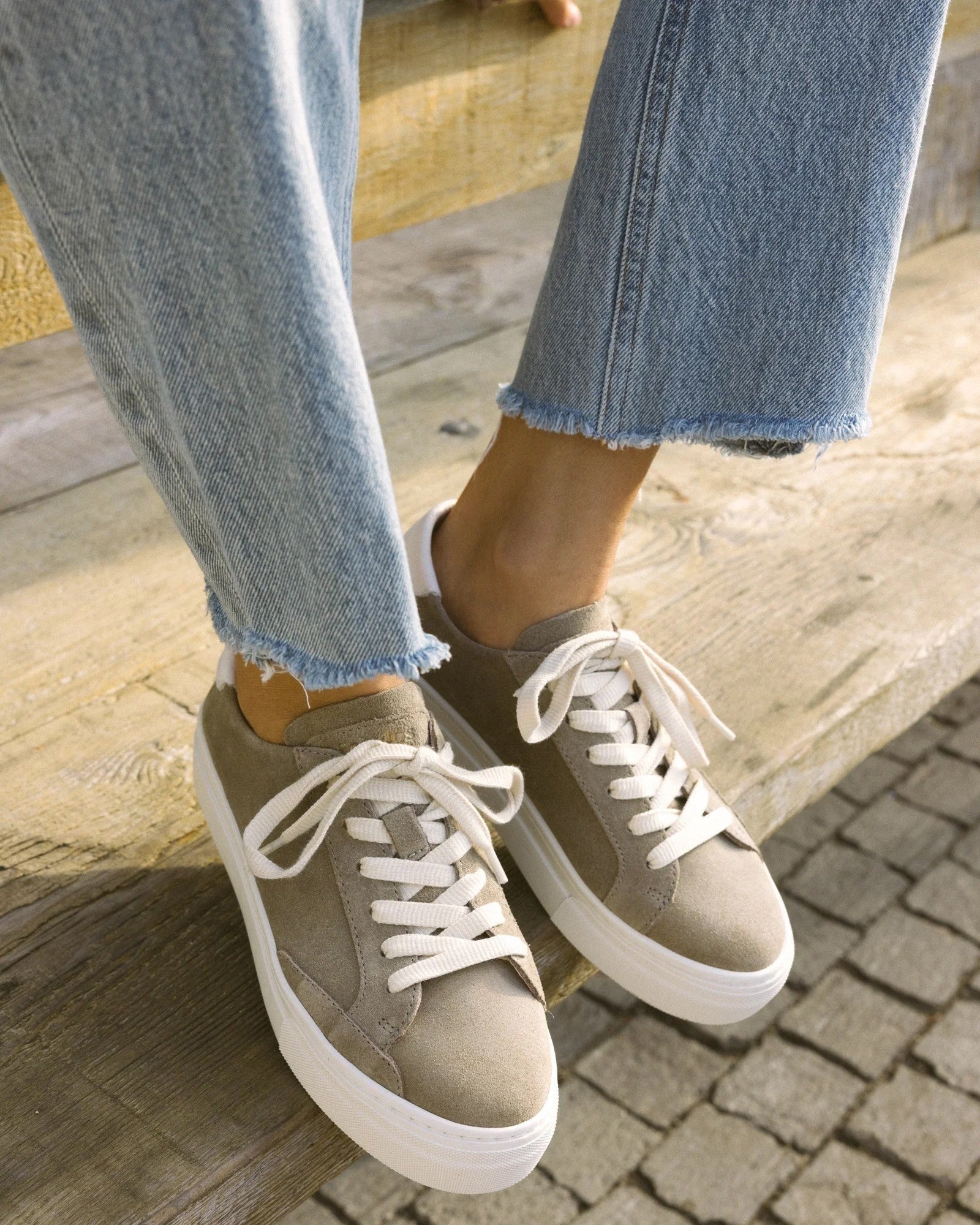 The Ibiza Platform - Suede - Sage Green - Women's - Women's Sneakers - Sage Green - Soludos - 